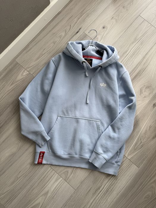 Bluza hoodie unisex błękitna Alpha Industries rozm M