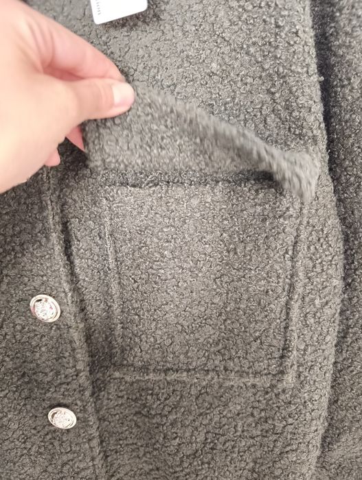 Nowa kurtka bomberka baranek oliwkowa khaki złote hit jesień S M L