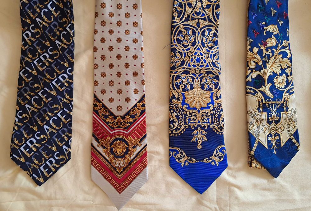 Krawaty Gianni Versace,  vintage  - 6 szt , jedwab