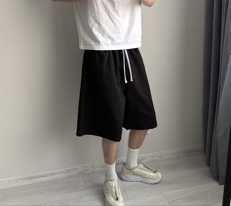 Нові спортивки шорти широкі чорні baggy fit спортивные шорты черные широкие бегги rap sweatshorts cotton jaded racer