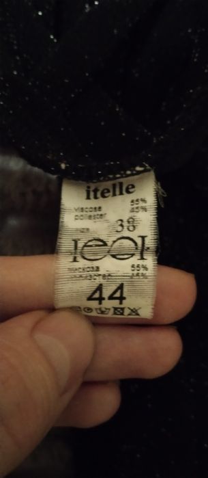 Чорна сукня міні з блискітками на зав'язках