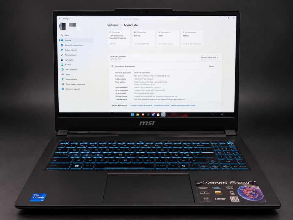 Portátil Gaming MSI Cyborg 15 A13VF
