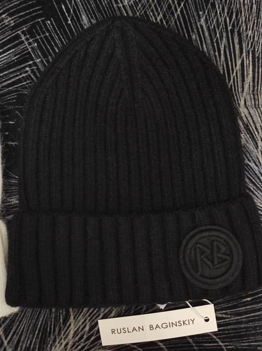 Шапка черная Ruslan Baginskiy бини шерстяная брендовая