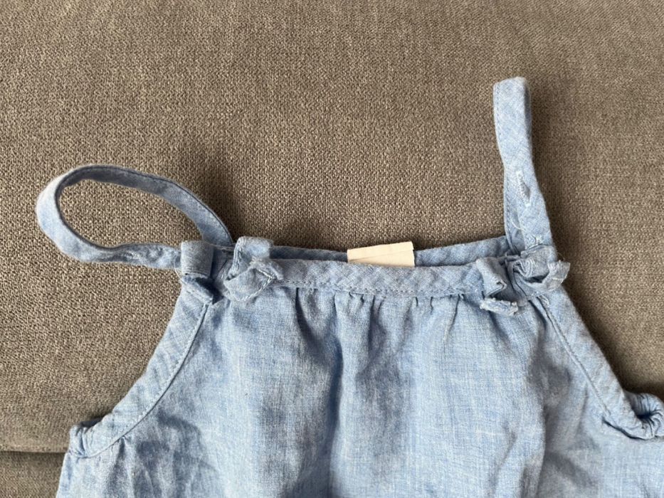 H&M spodnie bawełniane cienkie 68-80 plus
