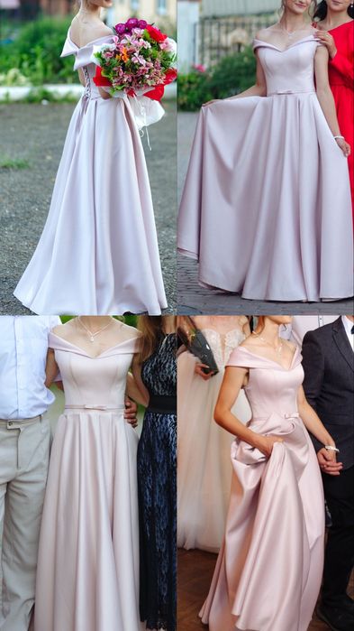 Атласне випускне плаття