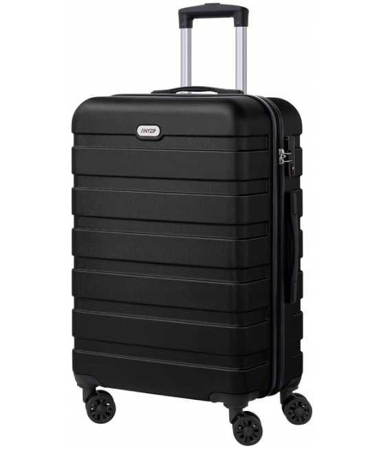AnyZip walizka 74x49x29 duża XL ABS rama ALU czarna TSA zamek szyfr90l