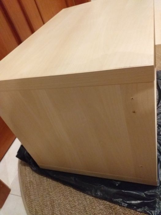 Armário estante arrumação madeira BESTA  IKEA,60x40x38alt,1prateleira,castanho claro,robusto