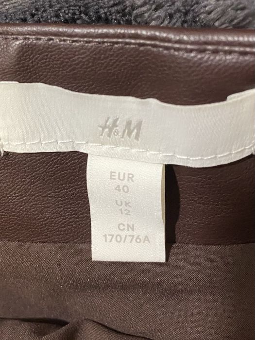 юбка кожаная h&m