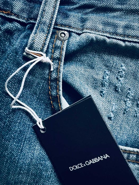 Spodnie Jeansy Dsquared 2 DG Dolce G niebieskie z dziurami M, L