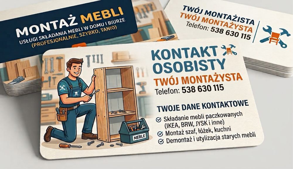Montaż mebli - Oleśnica/Wroclaw/Trzebnica/Milicz/Namyslów-