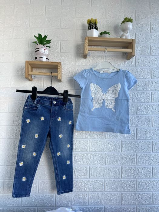 H&M джинси футболка розмір 98-104