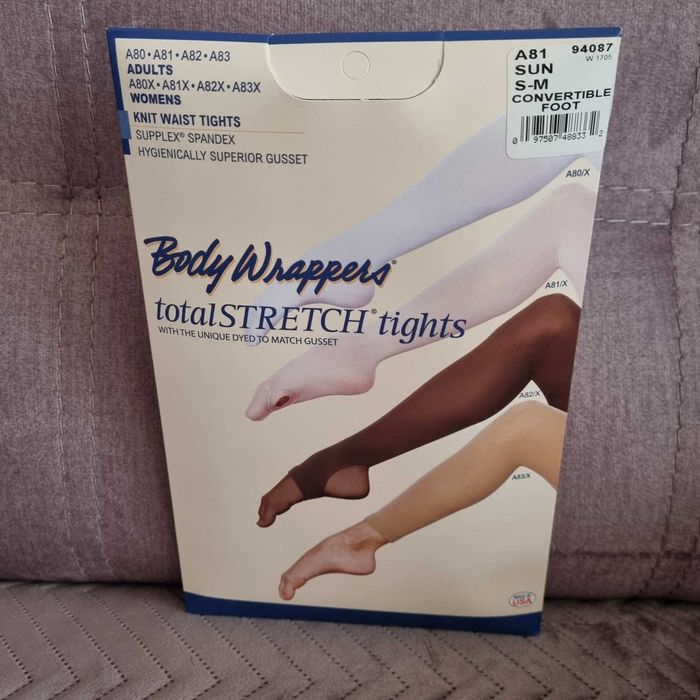 Damskie taneczne rajstopy legginsy Body Wrappers Total Stretch S-M