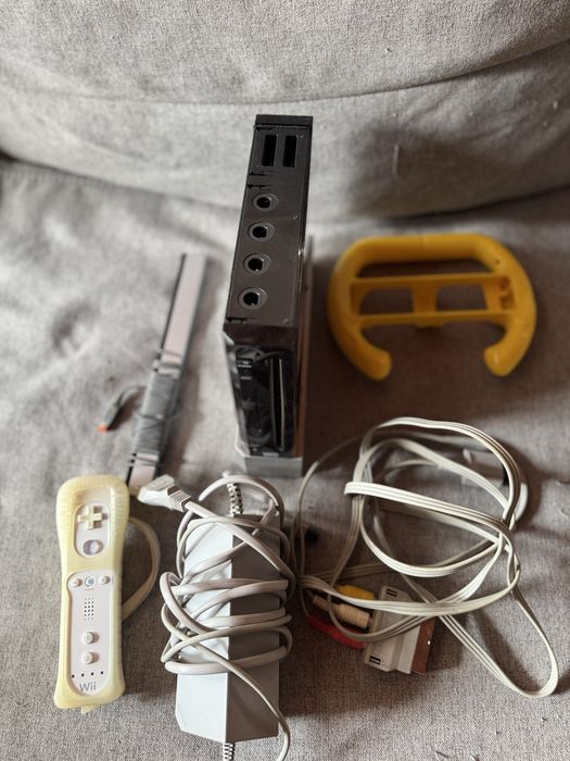 Nintendo wii preta com comando