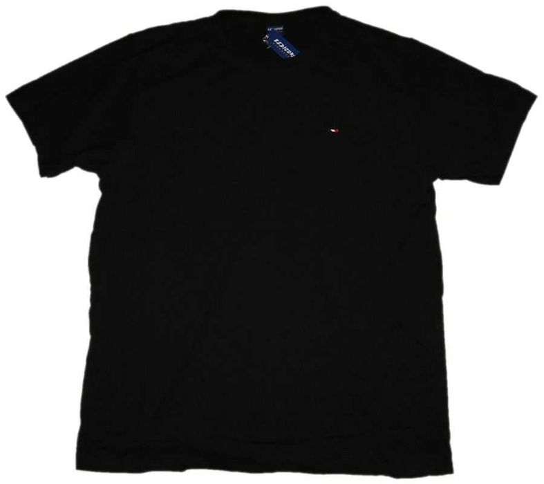 Koszulka męska T-SHIRT duża turecka 4XL szer.122 cm CZARNA podkoszulka