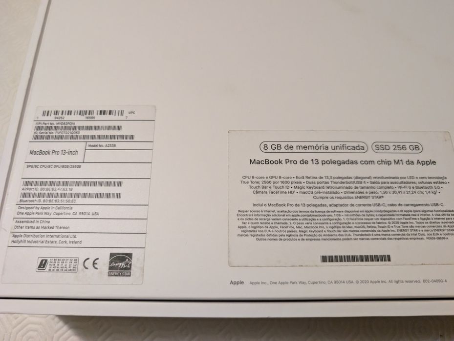 MacBook Pro 13” M1 (2020) | Caixa + Excelente estado
