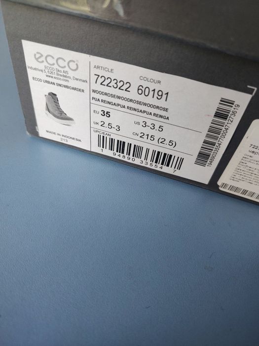 Демісезонні Ecco 35p черевики ботинки хайтопи кросівки