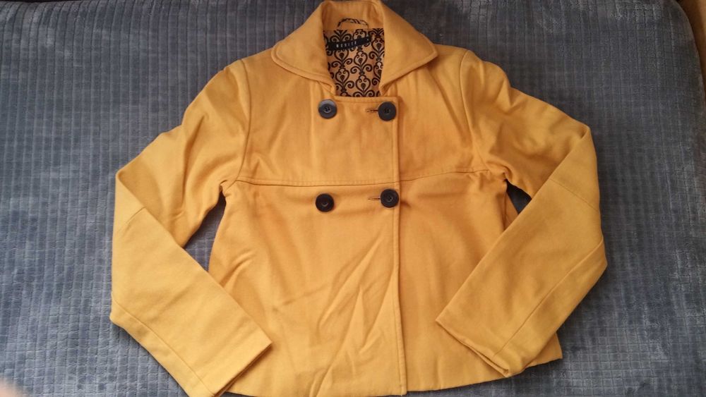 kurtka płaszcz musztardowy mohito rozmiar 38