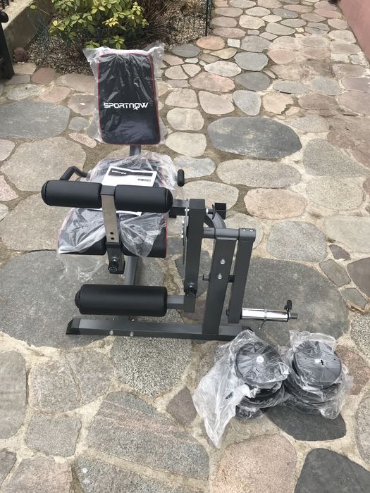 Maszyna do ćwiczeń mięśni nóg + obciażniki