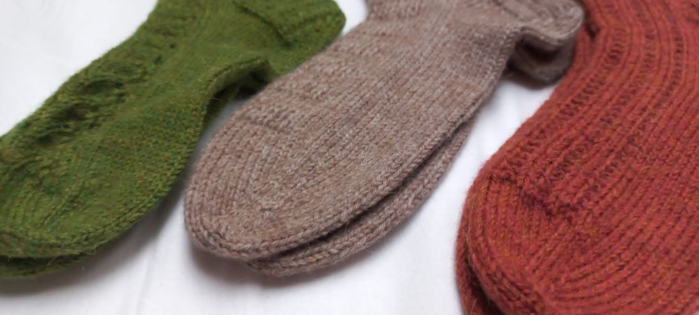 Skarpety 37 wełniane zestaw 4 pary rękodzieło handmade