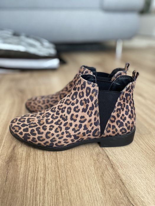 Botas tornozelo leopardo mulher