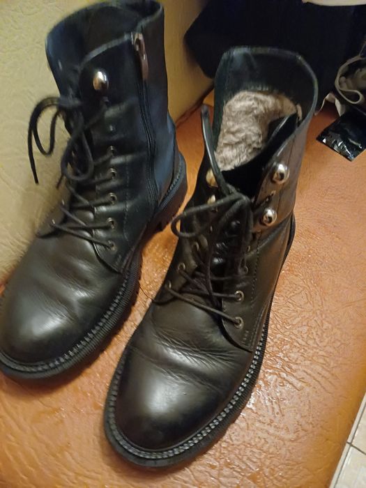 Ботинки зимні шкіряні