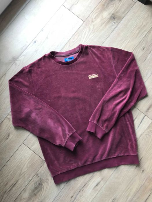Bluza welurowa crewneck Adidas rozm. S