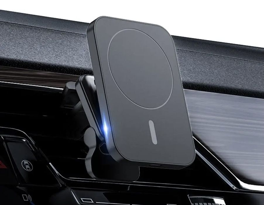 Держатель для Айфона в машину магнитный Максейв Беспроводная зарядка