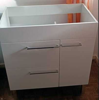 Movel de casa de banho branco para lavatorio de 80cm em muito bom estado