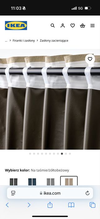 Zaslona skrocona 275 cm rosenmandel ikea