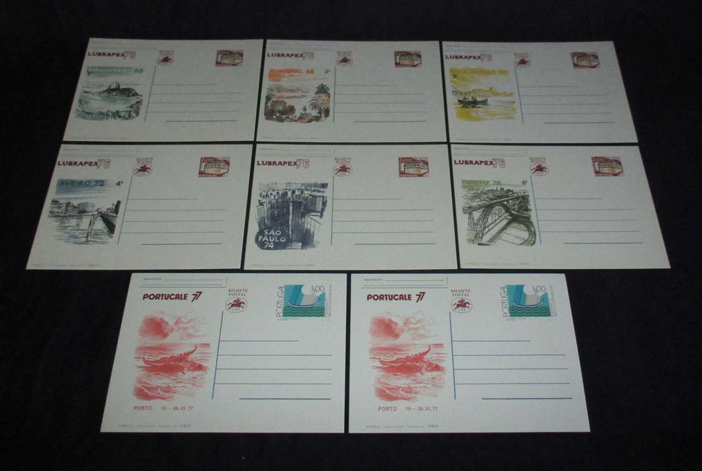 Bilhete Postal CTT Comemorativo Lubrapex 76 Portucale 77