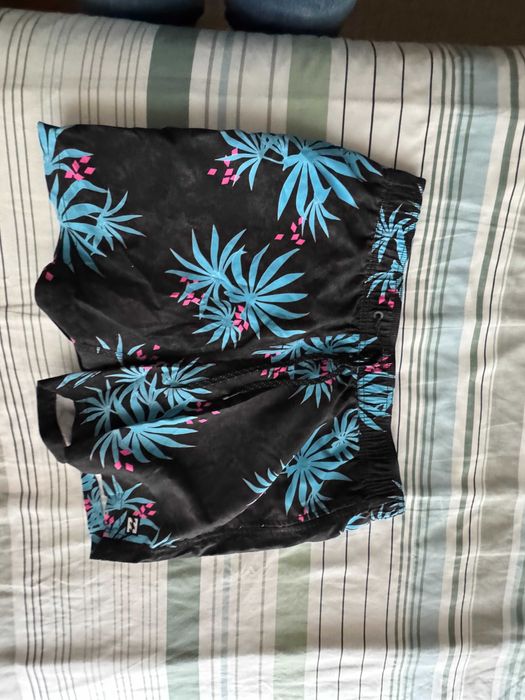 Calções de Banho Billabong Pretos c/ Flores