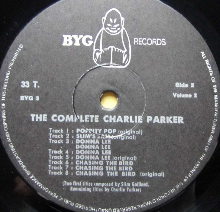 Charlie Parker ~ vinylpłyta ~ BYG 529 130 ~ stan BDB