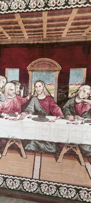 Quadro grande, ceia de Cristo