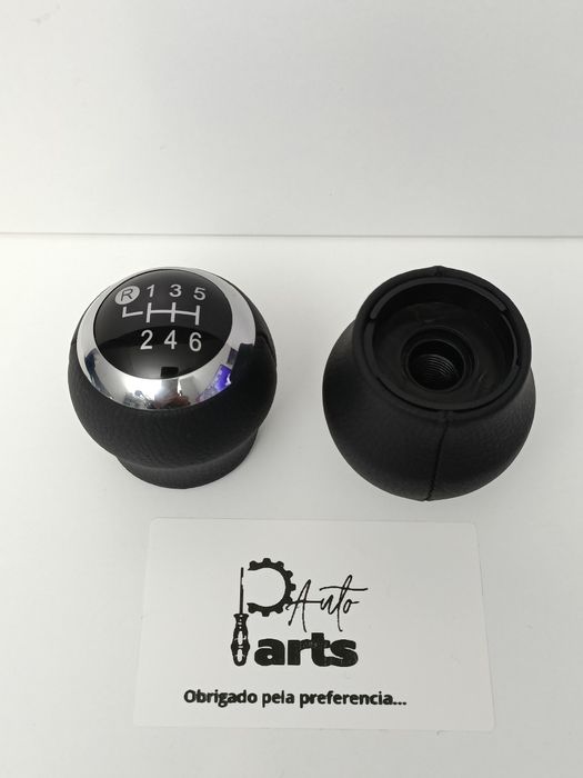 Manete de velocidades em pele Toyota Curta 6V Tampa Preta
