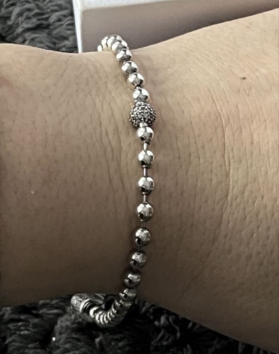 Bransoletka Pandora koraliki pave logo 925srebro nowa