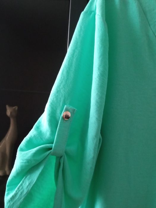 Turkusowa koszula damska