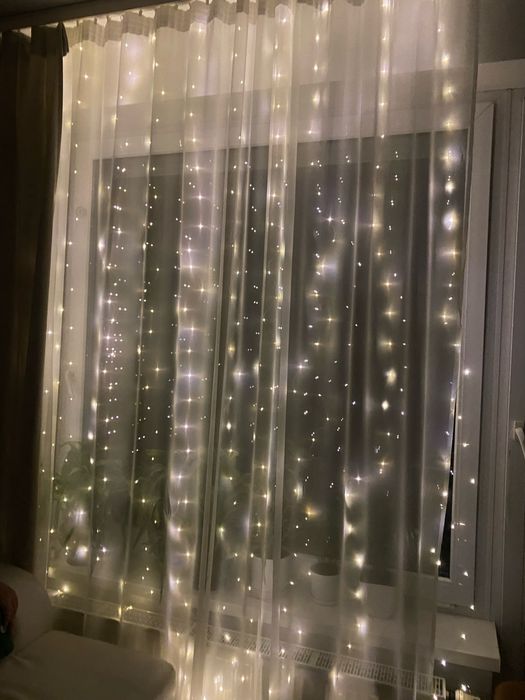 Гирлянда гірлянда штора 3×3 USB с крючками