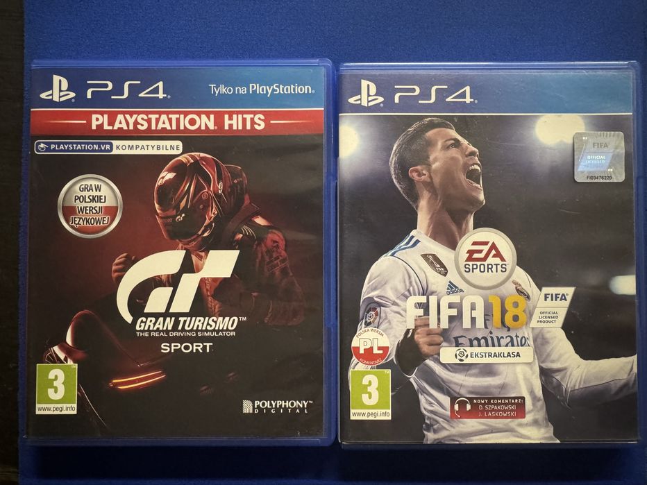 Gran turismo sport, fifa18 ps4