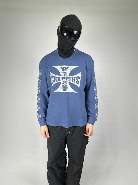 Лонгслів West Coast Choppers hoodie archive кофта синя світшот