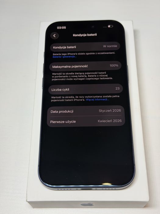 Iphone 17 Pro 256GB 100%B 23 cykle gwarancja!