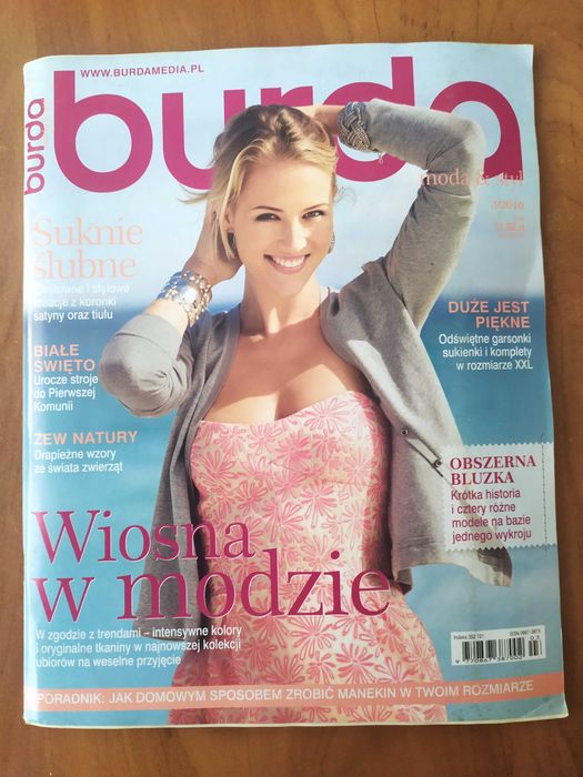 BURDA 3/2010, kompletna, z nieużywanym wykrojem