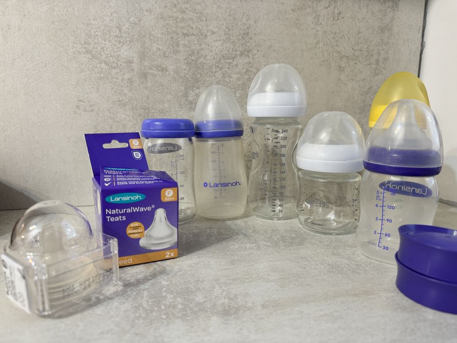 Szklane butelki avent lansinoh