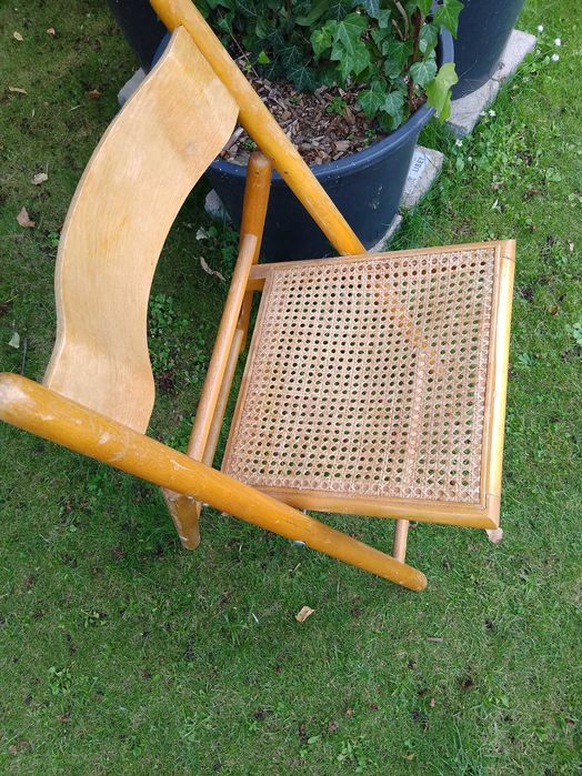 stare ogrodowe krzesło-fotel składany