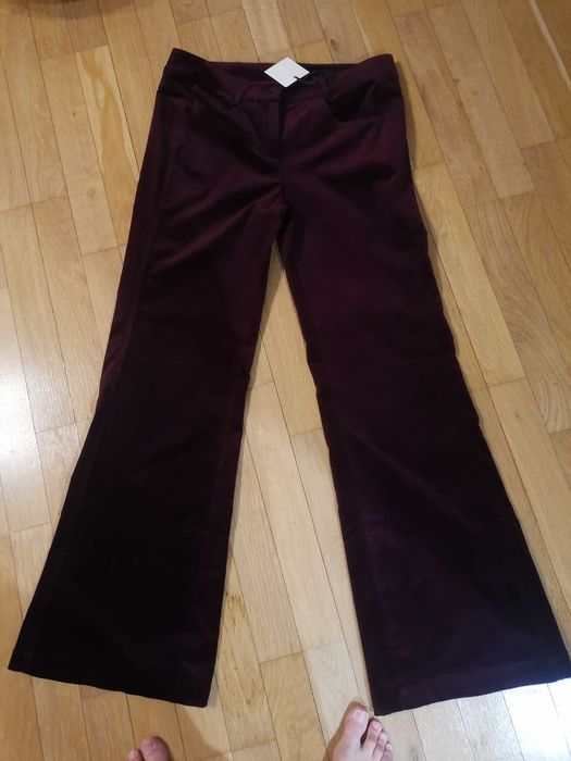 Spodnnie welurowe zara