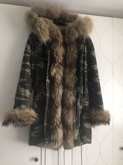 Kurtka zimowa moro z lisem