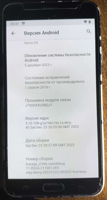 Смартфон Samsung J700H Android 11 3G