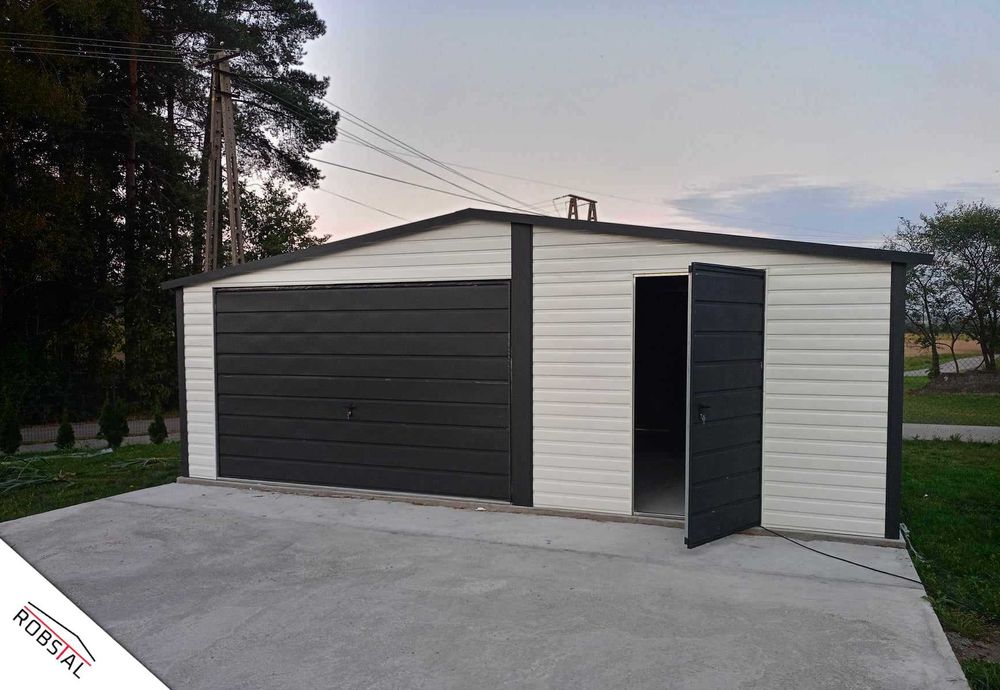 Garaż Blaszany + pomieszczenie gospodarcze PREMIUM brama uchylna, FILC