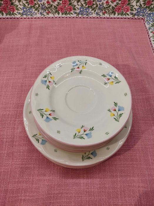 Serwis kawowy porcelanowy dla 6 osób Schramberger Majolika