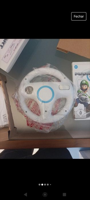 Conjunto volante e jogo Mario kart