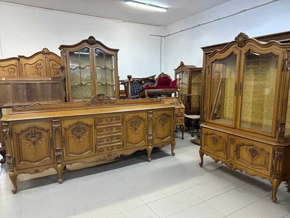 Stylowy komplet – witryna + komoda. Transport cały kraj.